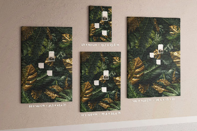 Tabla de pluta Frunze aurii într-o compoziție de plante tropicale