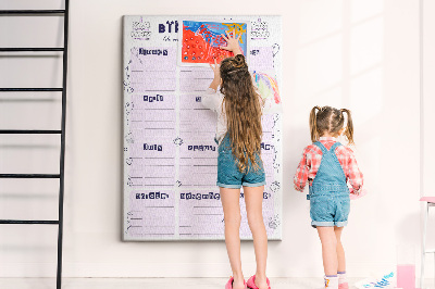 Tabla de pluta Calendar de ziua de naștere cu baloane colorate