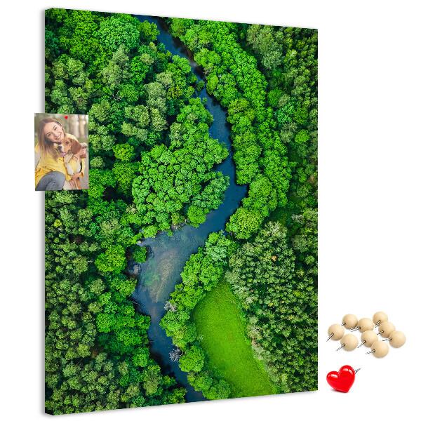 Panou plută Un peisaj verde cu un râu șerpuitor