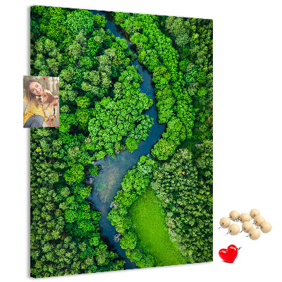 Panou plută Un peisaj verde cu un râu șerpuitor
