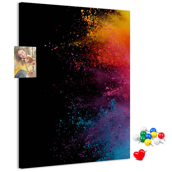 Panou plută Explozii colorate pe fundal negru