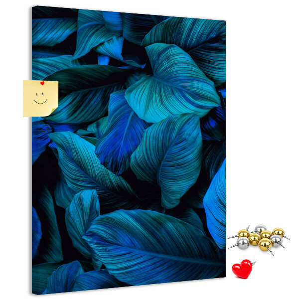 Tabla de pluta Frunze de noapte în nuanțe de albastru