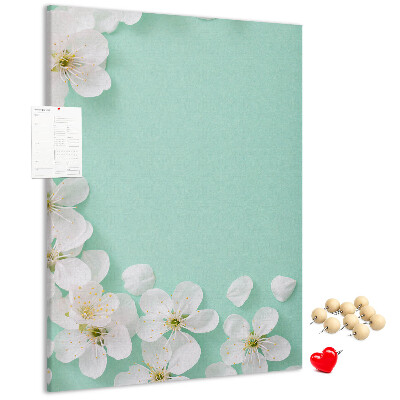 Panou plută Accente florale pe un fundal pastel