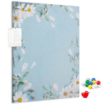 Panou plută Model floral pe fundal albastru