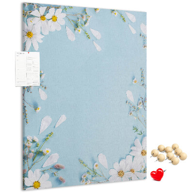 Panou plută Model floral pe fundal albastru