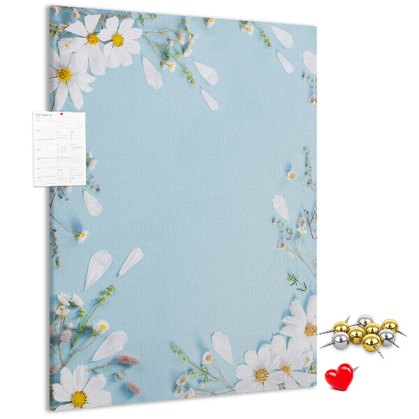 Panou plută Model floral pe fundal albastru