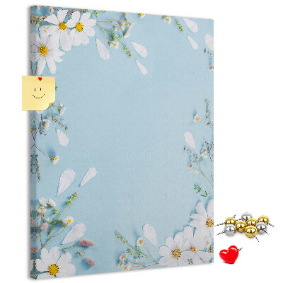 Panou plută Model floral pe fundal albastru
