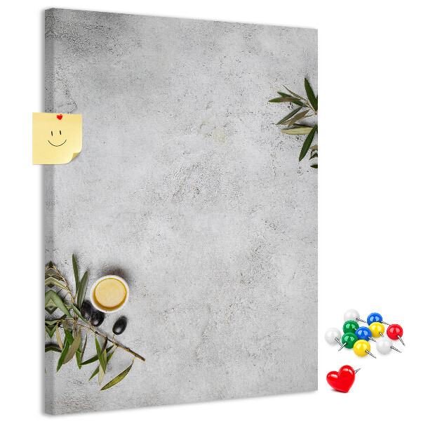 Tabla de pluta Fundal minimalist cu accent de măsliniu