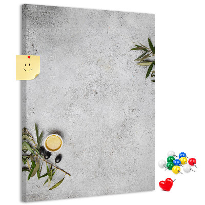Tabla de pluta Fundal minimalist cu accent de măsliniu