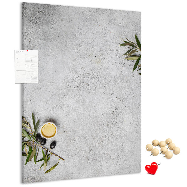 Tabla de pluta Fundal minimalist cu accent de măsliniu