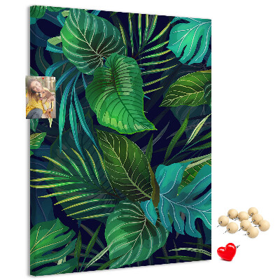 Panou plută Frunze tropicale pe un fundal întunecat