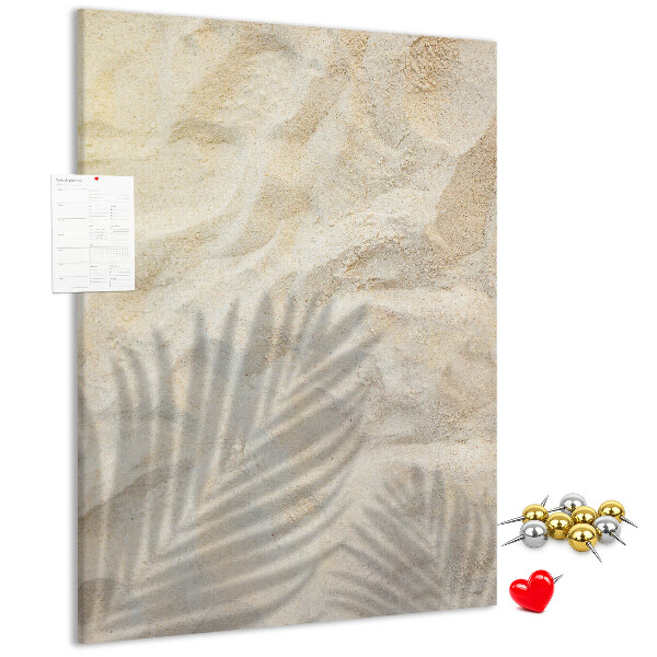 Tabla de pluta Nisip deșertic cu umbra delicată a unei frunze