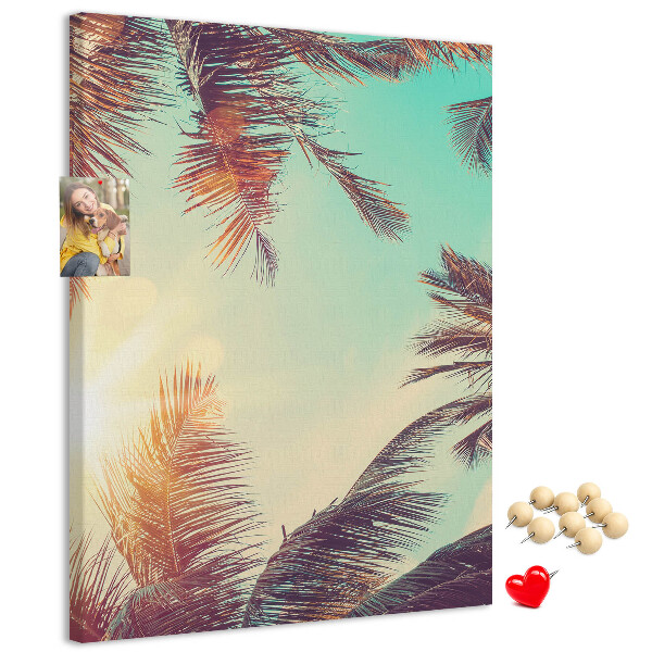 Tabla de pluta frunze de palmier tropicale la apus