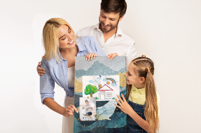 Tabla de pluta O balenă printre valurile oceanului muntos