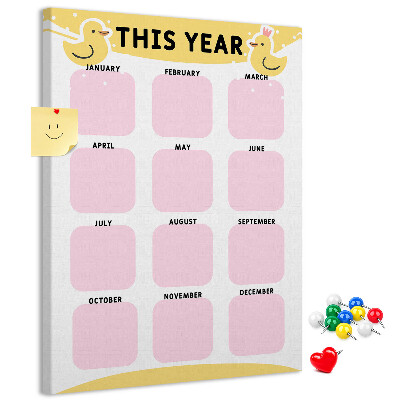 Panou plută Un calendar vesel cu motiv de pasăre