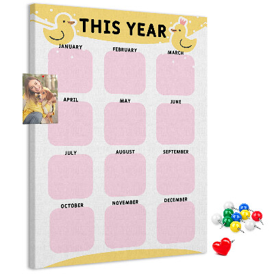 Panou plută Un calendar vesel cu motiv de pasăre