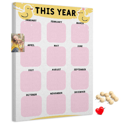Panou plută Un calendar vesel cu motiv de pasăre