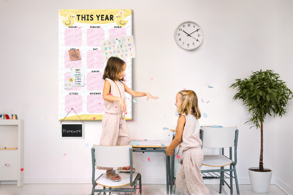 Panou plută Un calendar vesel cu motiv de pasăre