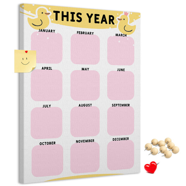 Panou plută Un calendar vesel cu motiv de pasăre