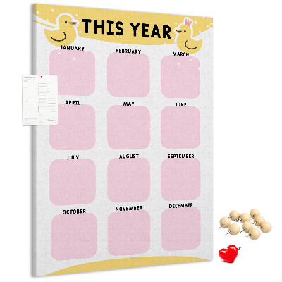 Panou plută Un calendar vesel cu motiv de pasăre