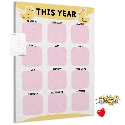 Panou plută Un calendar vesel cu motiv de pasăre