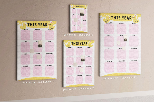 Panou plută Un calendar vesel cu motiv de pasăre