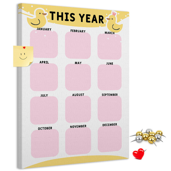 Panou plută Un calendar vesel cu motiv de pasăre