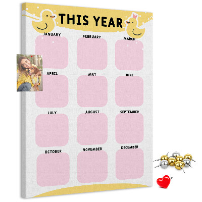 Panou plută Un calendar vesel cu motiv de pasăre