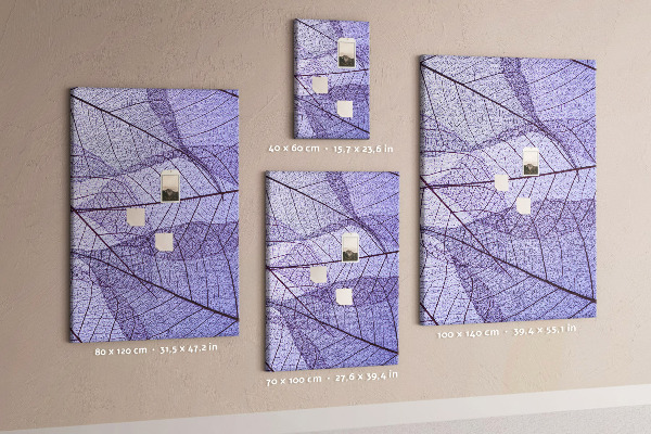Tabla de pluta Frunze delicate în nuanțe de violet