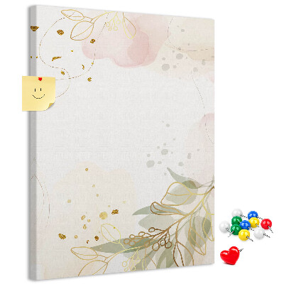 Panou plută Frunze delicate pe un fundal pastel