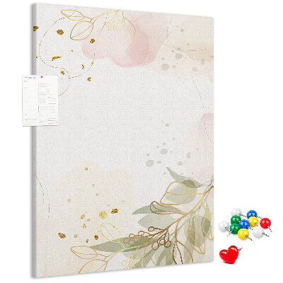 Panou plută Frunze delicate pe un fundal pastel