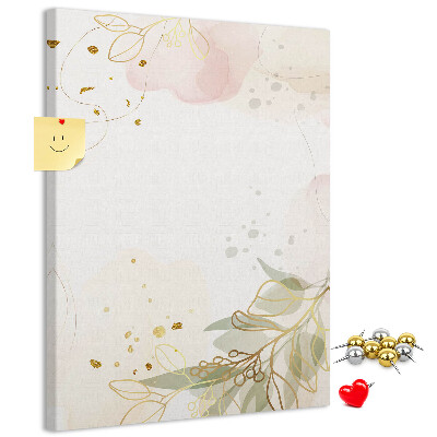 Panou plută Frunze delicate pe un fundal pastel