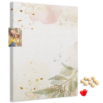 Panou plută Frunze delicate pe un fundal pastel