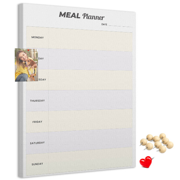 Panou plută Planificator de mese pentru întreaga săptămână
