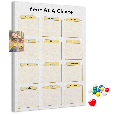 Panou plută Calendar anual pentru planificarea evenimentelor