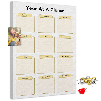 Panou plută Calendar anual pentru planificarea evenimentelor