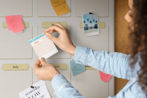 Panou plută Calendar anual pentru planificarea evenimentelor