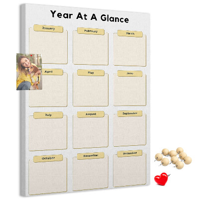 Panou plută Calendar anual pentru planificarea evenimentelor