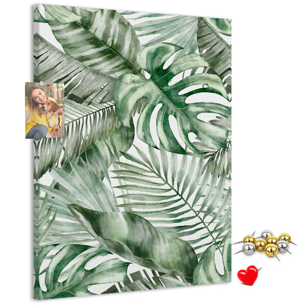 Tabla de pluta Frunze tropicale în nuanțe de verde