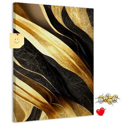 Tabla de pluta Textură de țesătură cu valuri aurii și negre