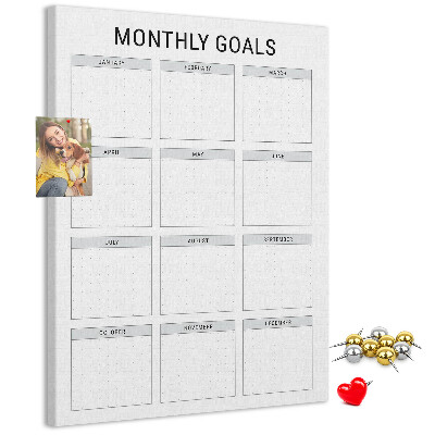 Tabla de pluta Planificarea obiectivelor lunare în calendar