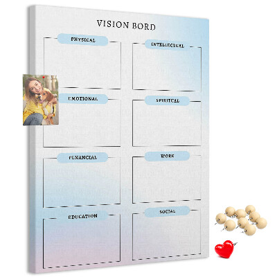 Tabla de pluta Tablă de viziune cu categorii de dezvoltare personală