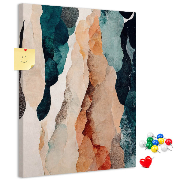 Tabla de pluta Valuri abstracte de culoare în tonuri moi