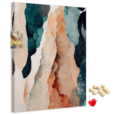 Tabla de pluta Valuri abstracte de culoare în tonuri moi