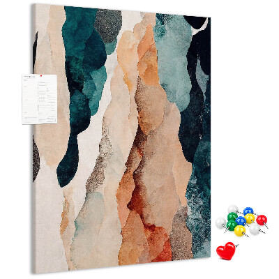 Tabla de pluta Valuri abstracte de culoare în tonuri moi