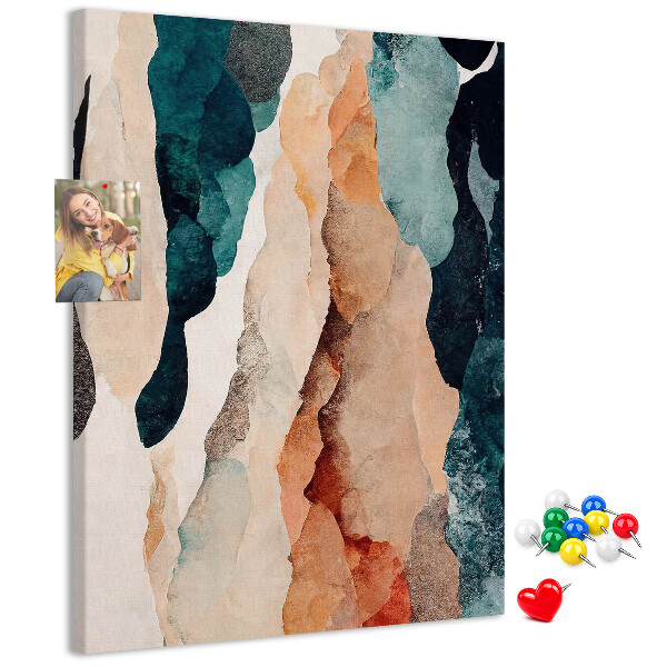 Tabla de pluta Valuri abstracte de culoare în tonuri moi