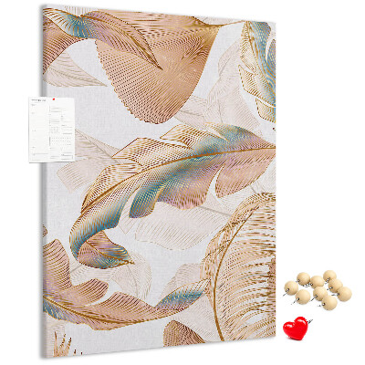 Tabla de pluta Frunze delicate în nuanțe pastelate