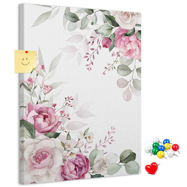 Tabla de pluta Model floral în nuanțe delicate de roz