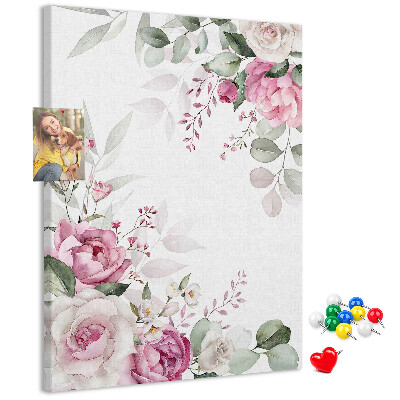Tabla de pluta Model floral în nuanțe delicate de roz