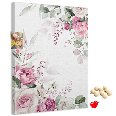 Tabla de pluta Model floral în nuanțe delicate de roz